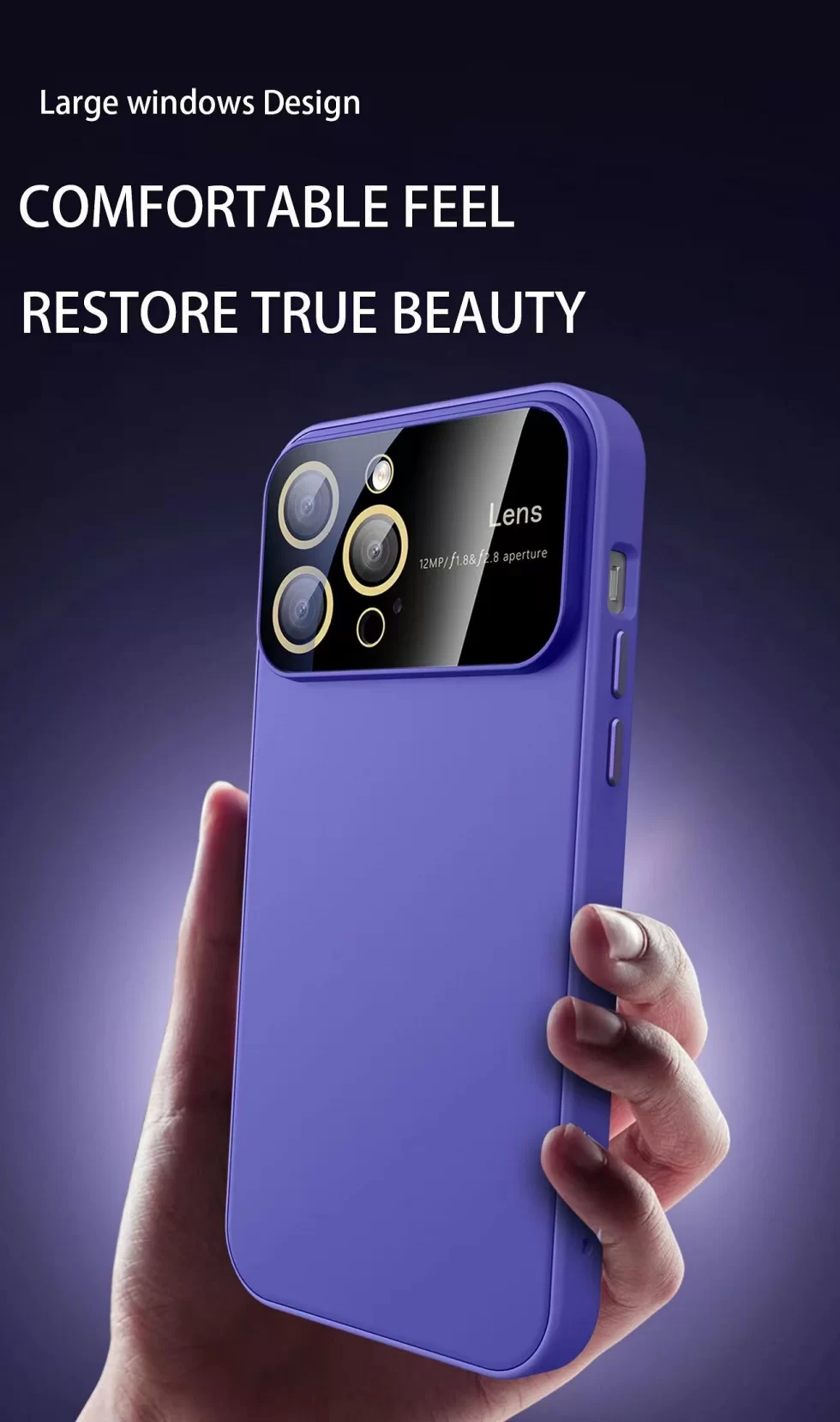 Capa Cover Lens iPhone 14 Pro Max Azul