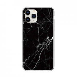 Capa Silicone Marble iPhone 13 Pro Preto