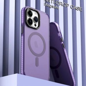 Capa Smoked Magsafe iPhone 13 Pro Roxo